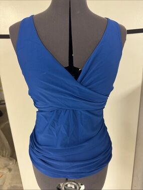 NWT Crossover Back Swim Top in Royal Blue